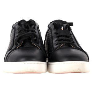Christian Louboutin Louis Junior Sneaker aus schwarzem Leder