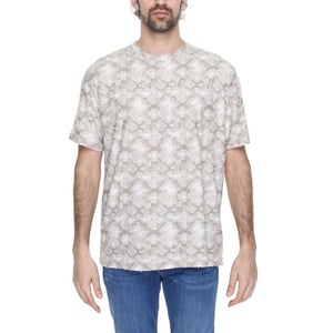 Beige Strukturiertes T-Shirt Modell An13368100127ro
