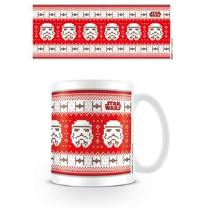 Star Wars - Kaffeebecher, weihnachtliches Design (Rot/Weiß)