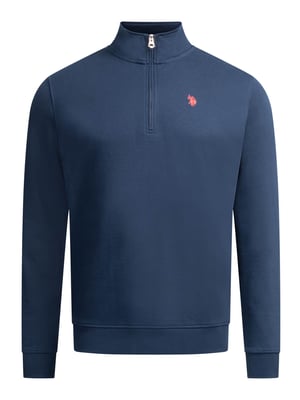 U.S. POLO ASSN. Herren Half-Zip Pullover USJaaspa aus Baumwoll-Viskose-Mix
