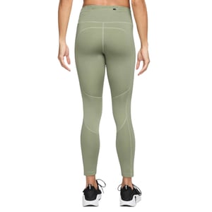Nike - Fast - 7/8-leggings In Ölgrün Mit Mittlerer Leibhöhe