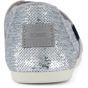 TOMS Alpargata Pailletten Textil Damen Silber Espadrilles