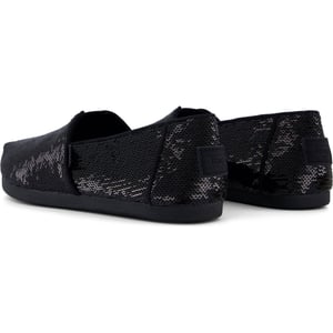 TOMS Alpargata Pailletten Textil Damen Schwarze Espadrilles