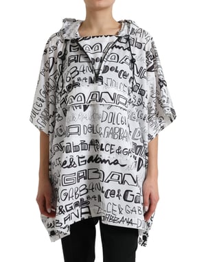 Kapuzenshirt Graffitidruck Poncho Tsh83782