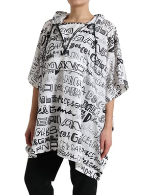Kapuzenshirt Graffitidruck Poncho Tsh83782