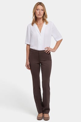 Slim-Pants aus Ponte-Strick | Kaffeebohne