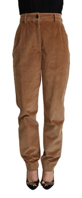 Ribstoffhose Braun