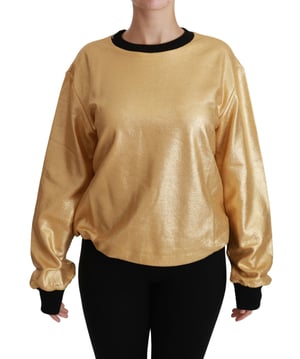 Dolce Gabbana Metallisches Sweatshirt Gold