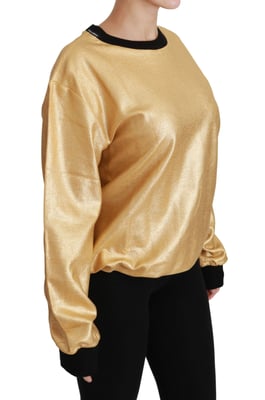 Dolce Gabbana Metallisches Sweatshirt Gold