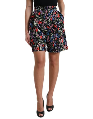 Blumenmuster Hohe Taille Shorts