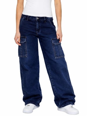 Enzo | Damen Cargo Baggy Jeans