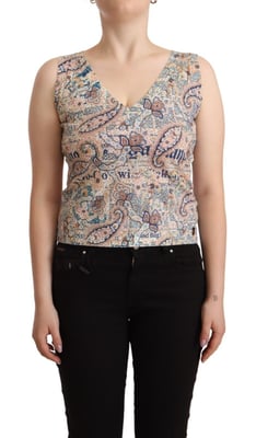 Paisleymuster ärmelloses Top