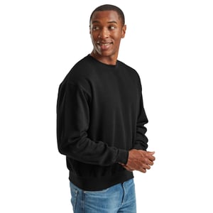 Fruit of the Loom - Sweatshirt für Herren/Damen Unisex, Super Baumwolle (Schwarz)