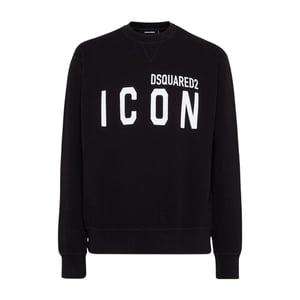 Dsquared2 Schwarzes Sweatshirt Mit Rundhalsausschnitt, Großes Weißes Logo