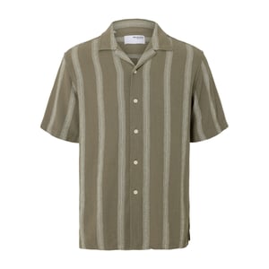 Selected Sal Relax Fit Overhemd Vetiver  Grun