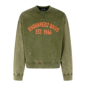 Dsquared2 Bros Est 1964 Design Cypro Fit Militärgrünes Sweatshirt