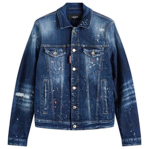 Dsquared2 Dan Marineblaue Jeansjacke