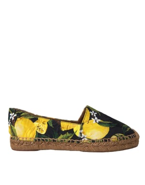 Zitronen-Print Espadrilles Slipper