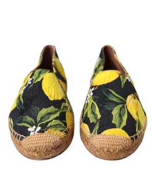Zitronen-Print Espadrilles Slipper