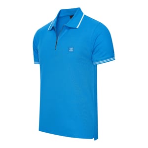 Cappuccino Italia Polo Zip Polo Torino Blau