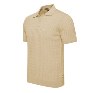 Cappuccino Italia Caorle Cable Knit Polo Schwarz