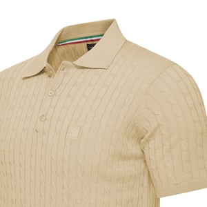 Cappuccino Italia Caorle Cable Knit Polo Schwarz