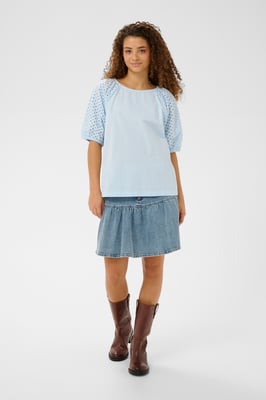 Kurzarm-Bluse PalaSZ Kurzarm-Bluse Lockere Passform