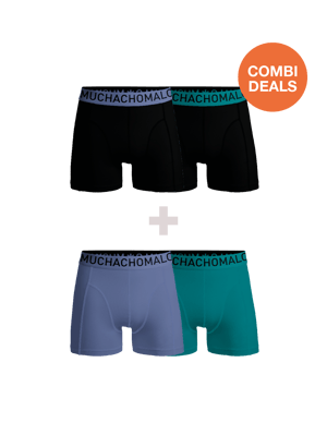 Muchachomalo - 2er-Pack + 2er-Pack Boxershorts für Herren - Kombi-Deal