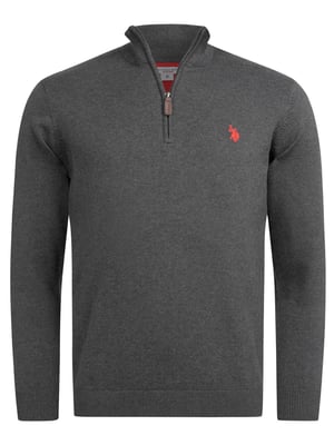 U.S. POLO ASSN. Herren Half-Zip Strickpullover USKnooxx aus Baumwollmix