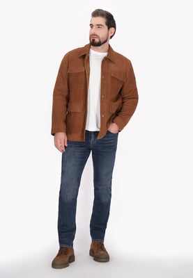 Dreimaster Jacke Männer Cognac