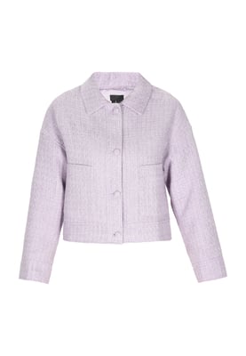 Dreimaster Jacke Frauen heller Lavendel-Glitzer