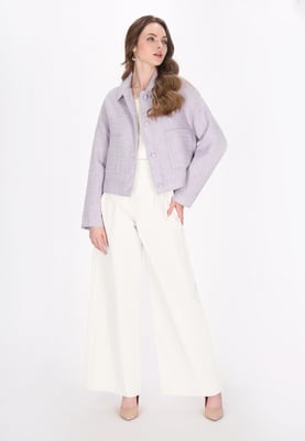 Dreimaster Jacke Frauen heller Lavendel-Glitzer