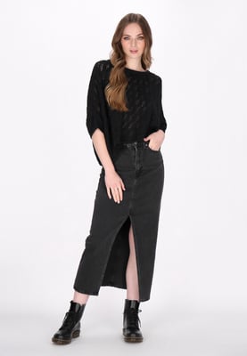 Dreimaster Poncho Frauen Schwarz