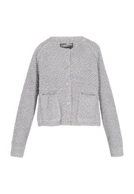 Dreimaster Strickjacke Frauen Graumelange