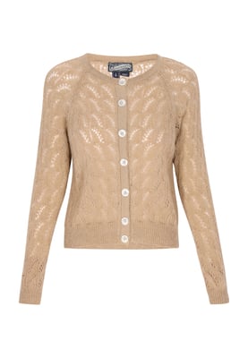 Dreimaster Strickjacke Frauen Beige