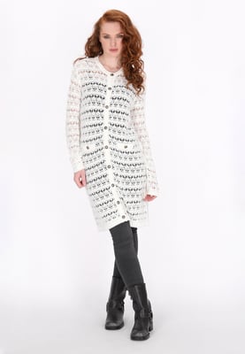 Dreimaster Strickjacke Frauen Weiß