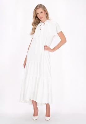 Dreimaster Kleid Frauen Weiß