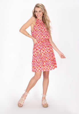 IZIA Kleid Frauen rosa mehrfarbig