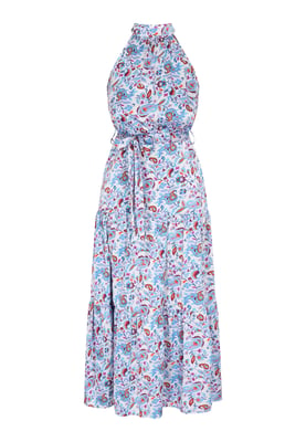 IZIA Kleid Frauen blau mehrfarbig
