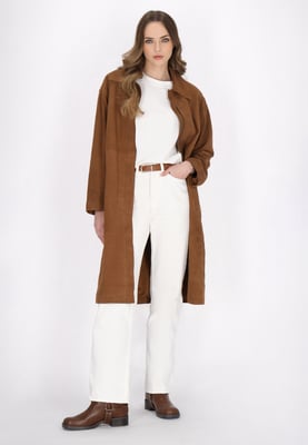 Dreimaster Mantel Frauen Cognac