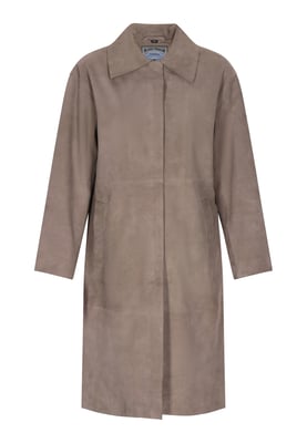 Dreimaster Mantel Frauen taupe grau