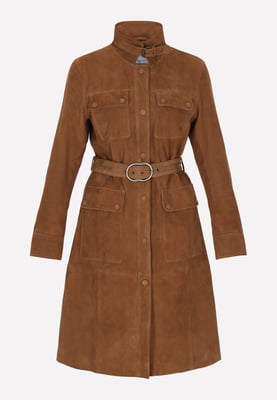 Dreimaster Mantel Frauen Cognac