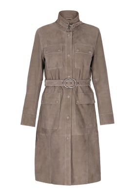 Dreimaster Mantel Frauen taupe grau