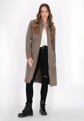 Dreimaster Mantel Frauen taupe grau
