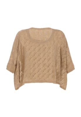 Dreimaster Poncho Frauen Beige