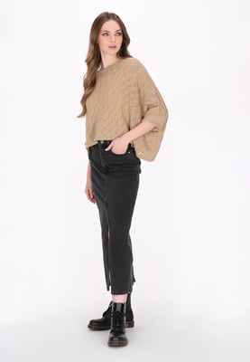 Dreimaster Poncho Frauen Beige