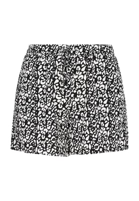 Mymo Shorts Frauen schwarz-weiß