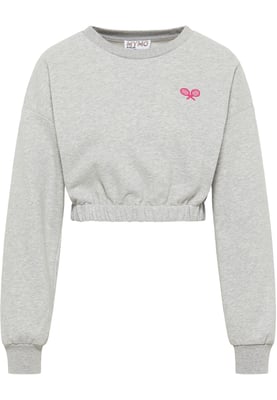 Mymo Sweatshirt Damen hellgrau melange