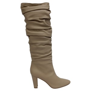 Manolo Blahnik Calassohi 90 Kniehohe Stiefel aus beigem Leder