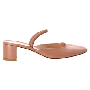 Gianvito Rossi Tivoli Mules 55 aus beigem Leder